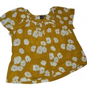 GAP Yellow Floral Blouse